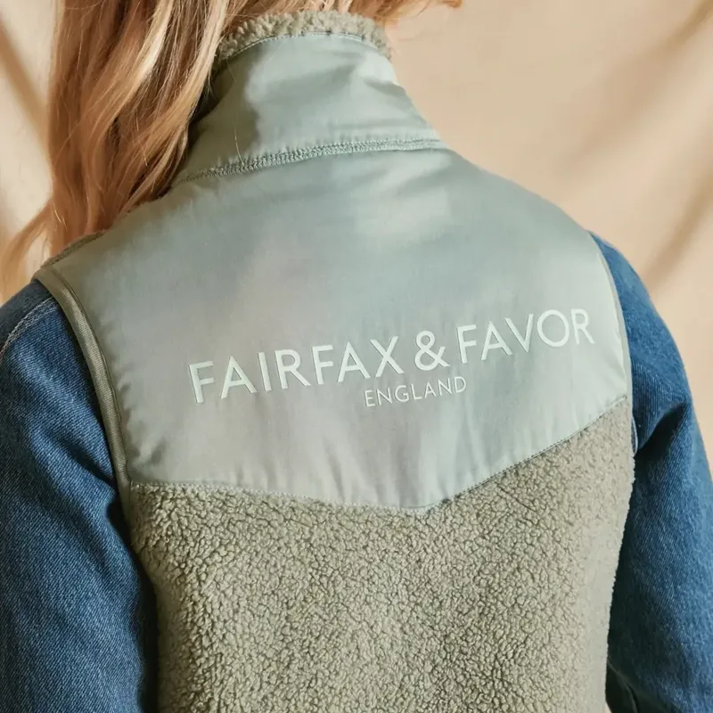 Fairfax and Favor Agnes Fleece Gilet in Pistachio-4