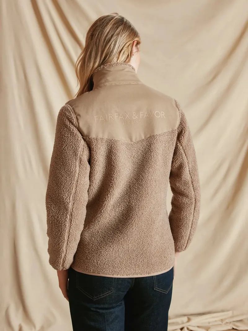 Fairfax and Favor Agnes Fleece Jacket in Fawn-4