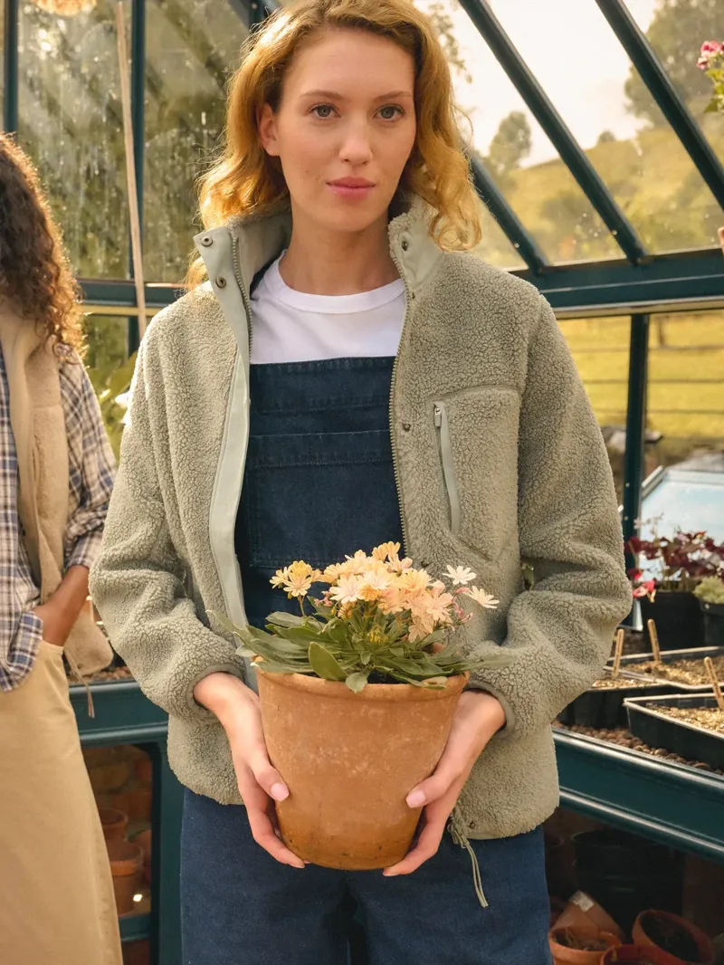 Fairfax and Favor Agnes Fleece Jacket in Pistachio-5