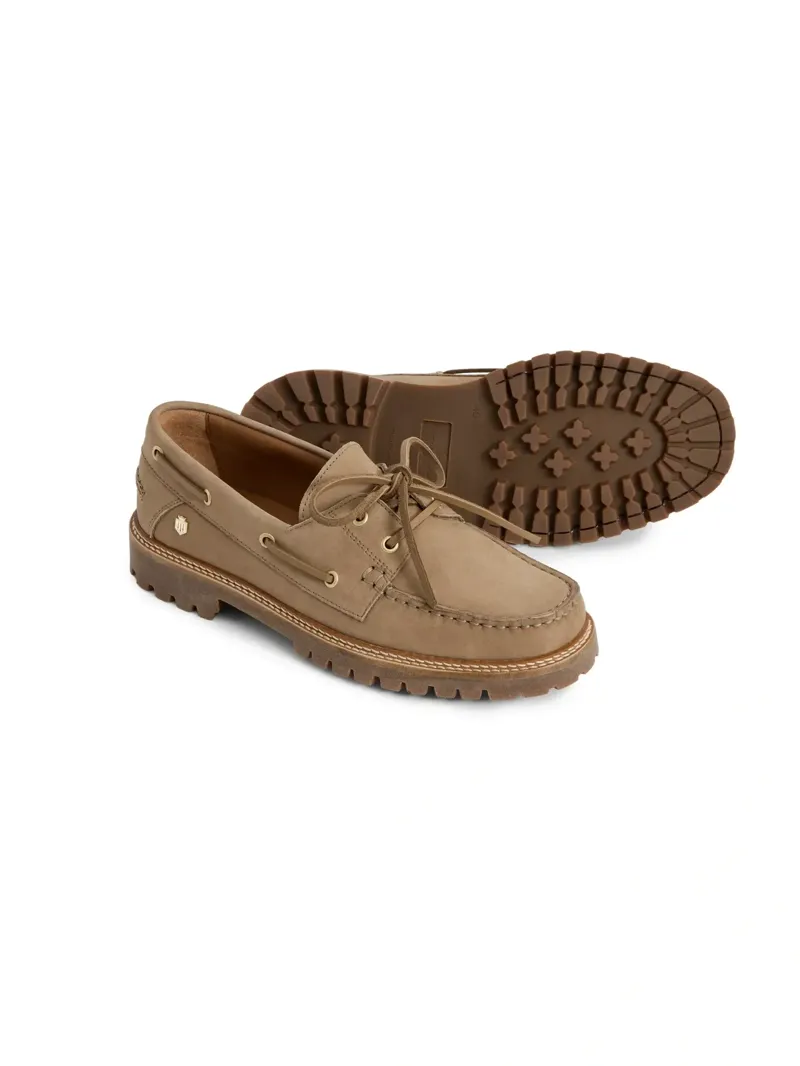 Fairfax and Favor Aldeburgh Nubuck Deck Shoe in Fawn-4