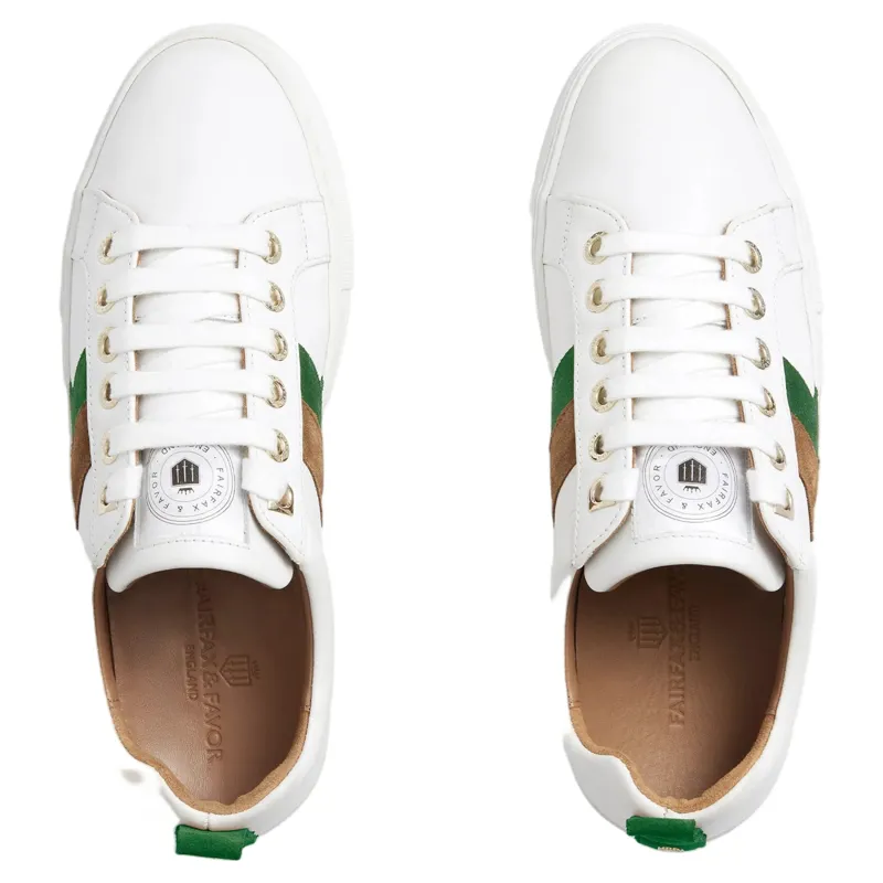 Fairfax and Favor Alexandra Platform Trainer in Clover Green/Tan-2