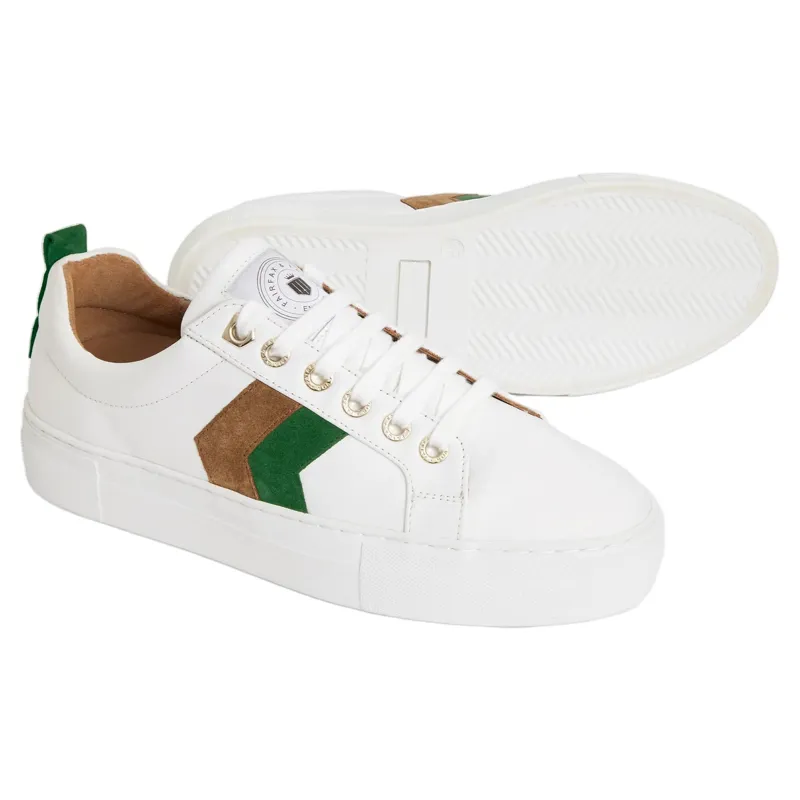 Fairfax and Favor Alexandra Platform Trainer in Clover Green/Tan-4