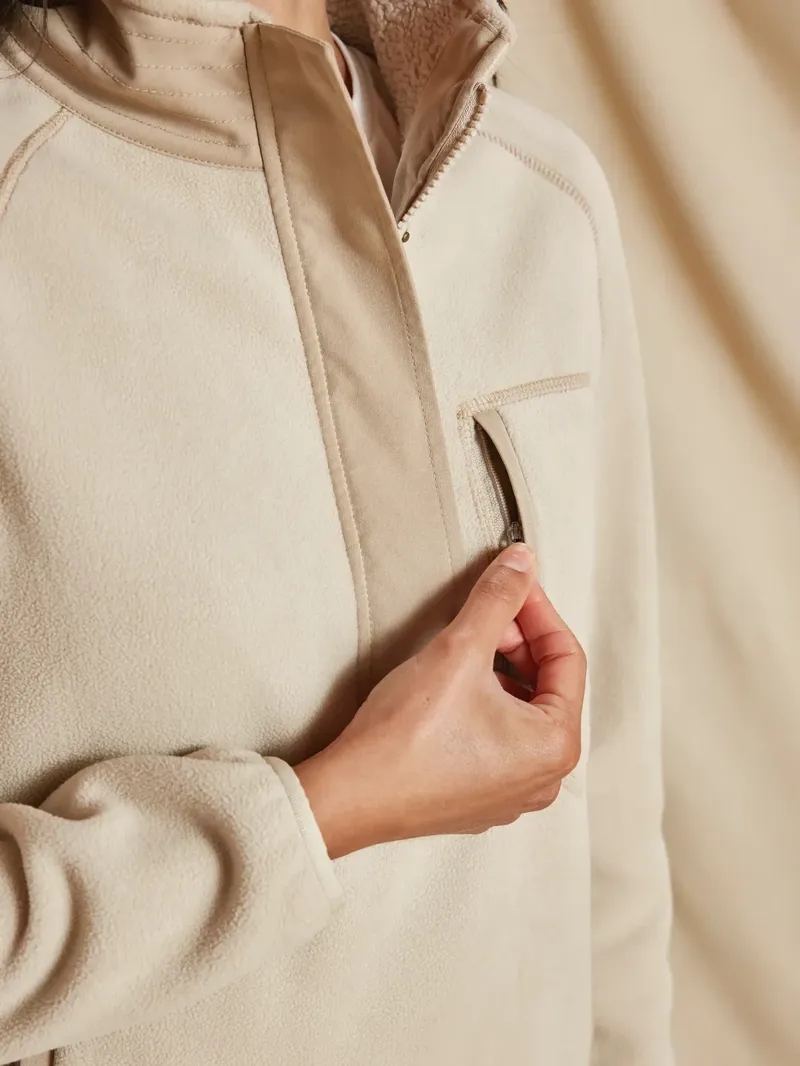 Fairfax and Favor Aria 1/4 Zip Fleece in Oatmeal-5