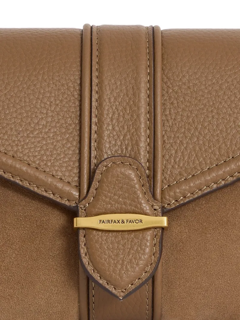 Fairfax and Favor Aviemore Crossbody Bag Suede in Tan-4