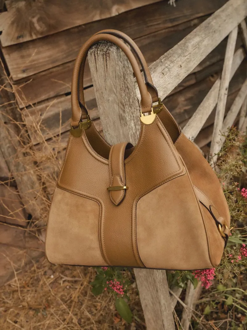 Fairfax and Favor Aviemore Suede Shoulder Bag in Tan-5