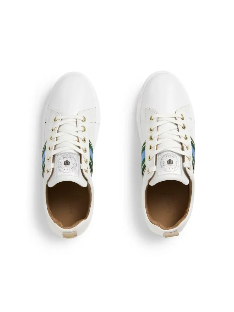 Fairfax and Favor Boston Women's Trainer in Clover Green/Sky Blue-2