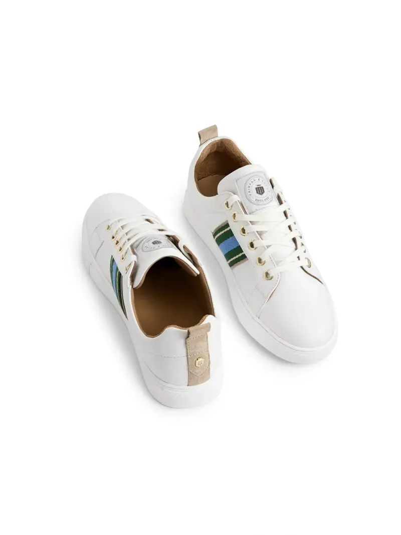 Fairfax and Favor Boston Women's Trainer in Clover Green/Sky Blue-3