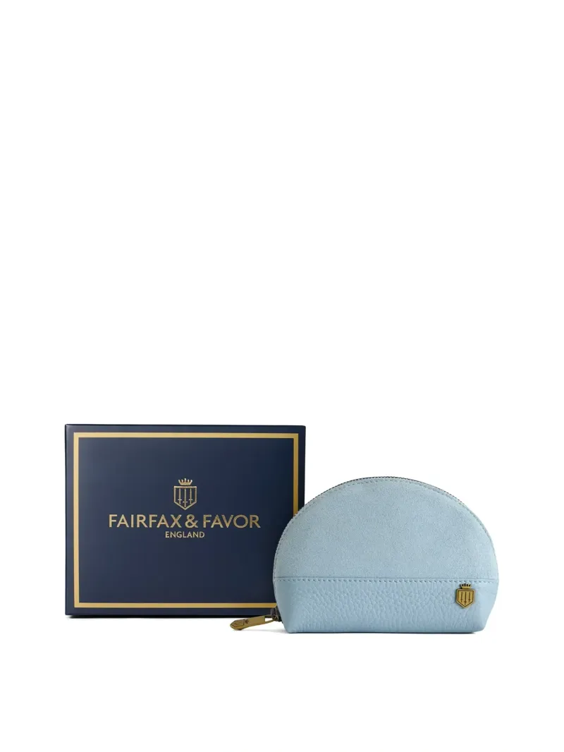 Fairfax and Favor Chiltern Coin Purse Suede in Sky Blue-4