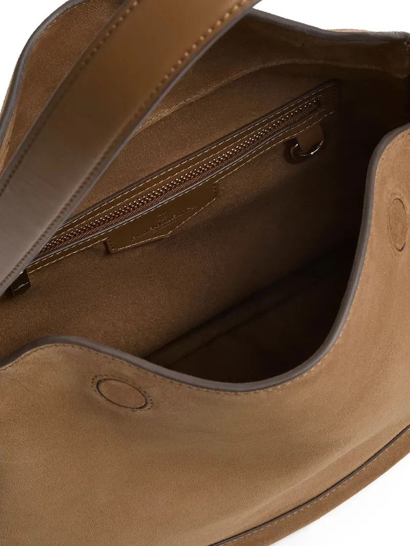 Fairfax and Favor Dartmoor Hobo Bag in Tan Suede-3