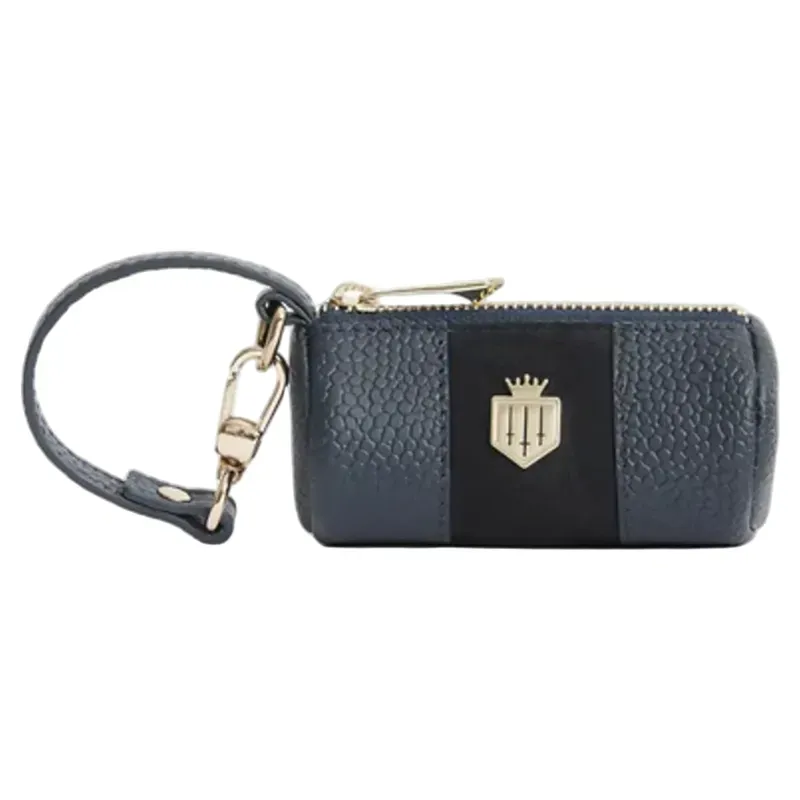 Fairfax and Favor Dog Bags Holder Navy Scotchgrain-1