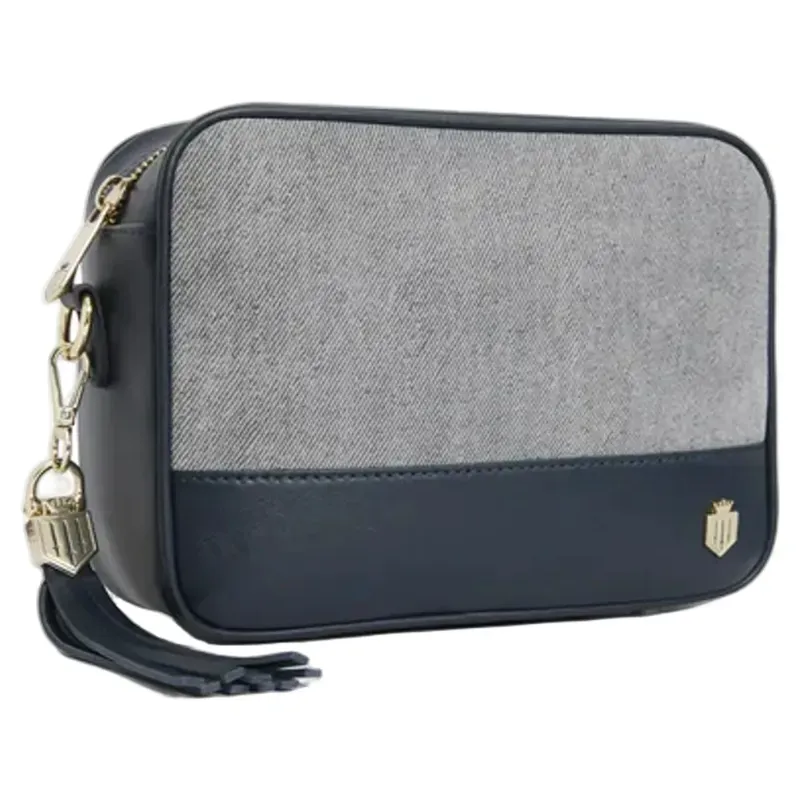 Fairfax and Favor Finsbury Cross Body Bag Denim Suede