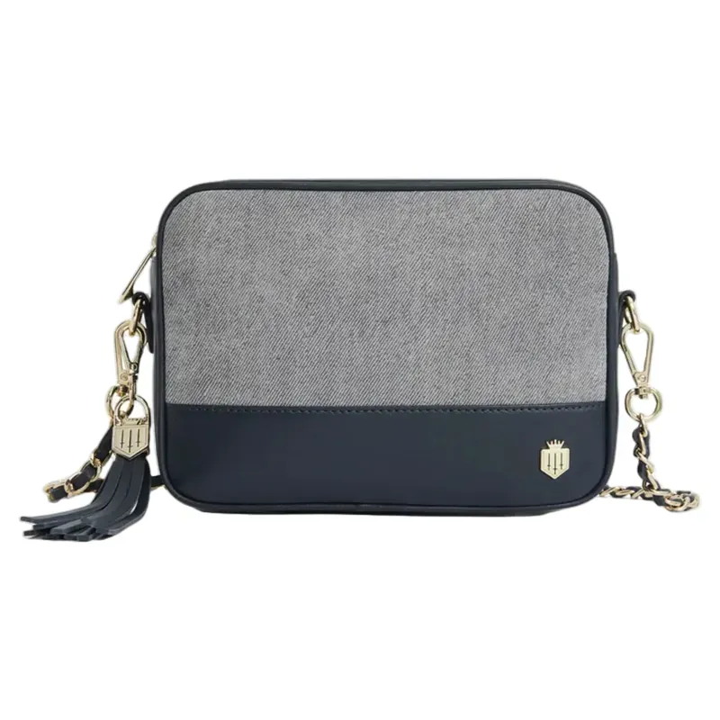 Fairfax and Favor Finsbury Cross Body Bag Denim Suede-1