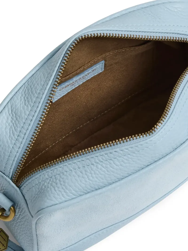 Fairfax and Favor Finsbury Cross Body Bag Suede in Sky Blue-4