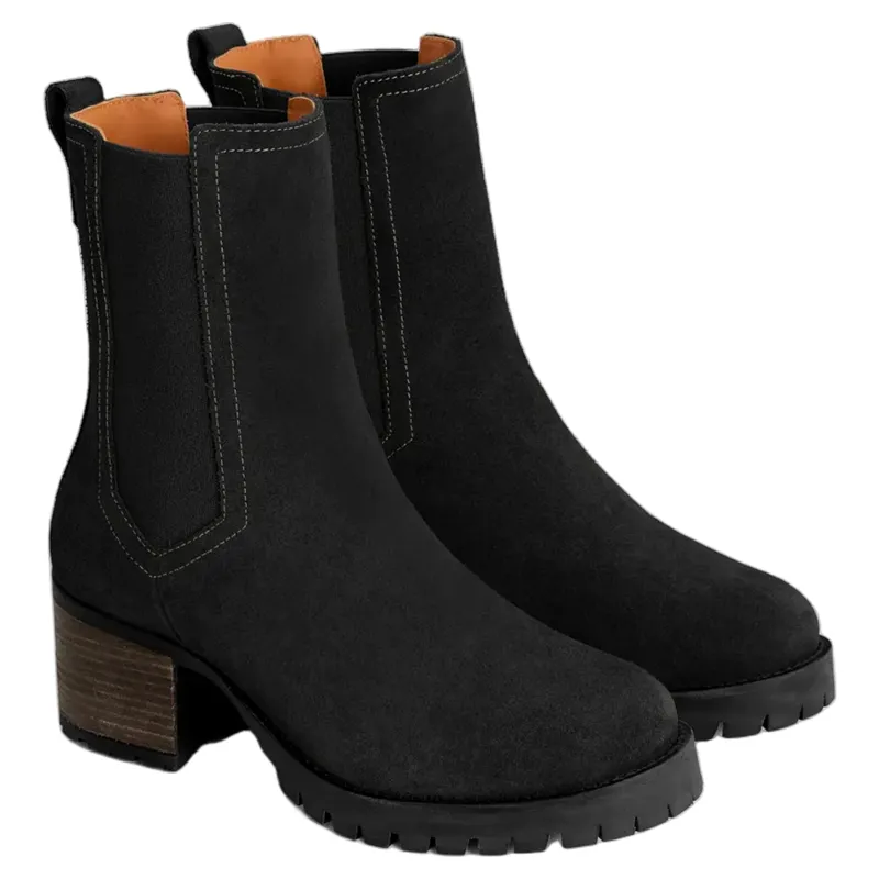 Fairfax and Favor Heeled Boudica Black Suede