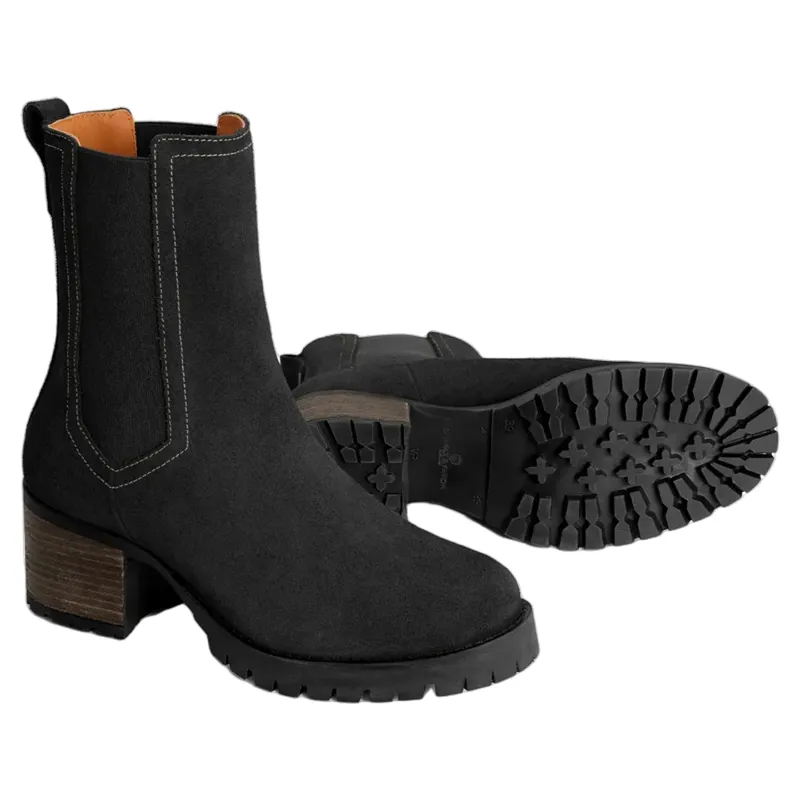 Fairfax and Favor Heeled Boudica Black Suede-4