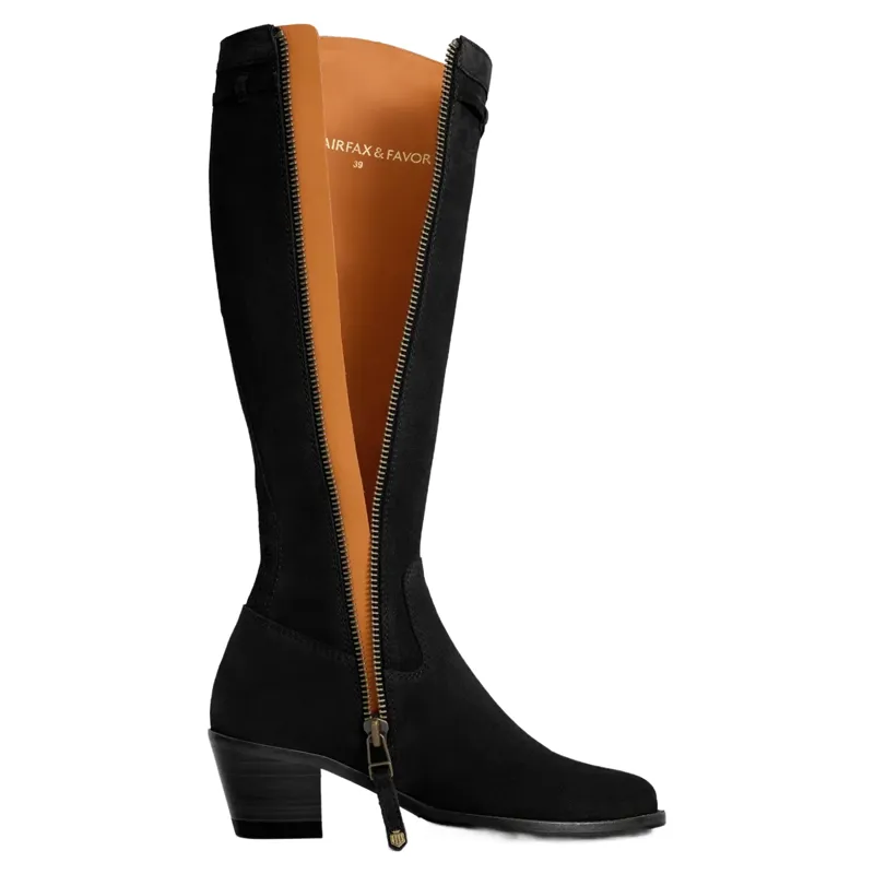 Fairfax and Favor Heeled Kimberley Black Suede-4