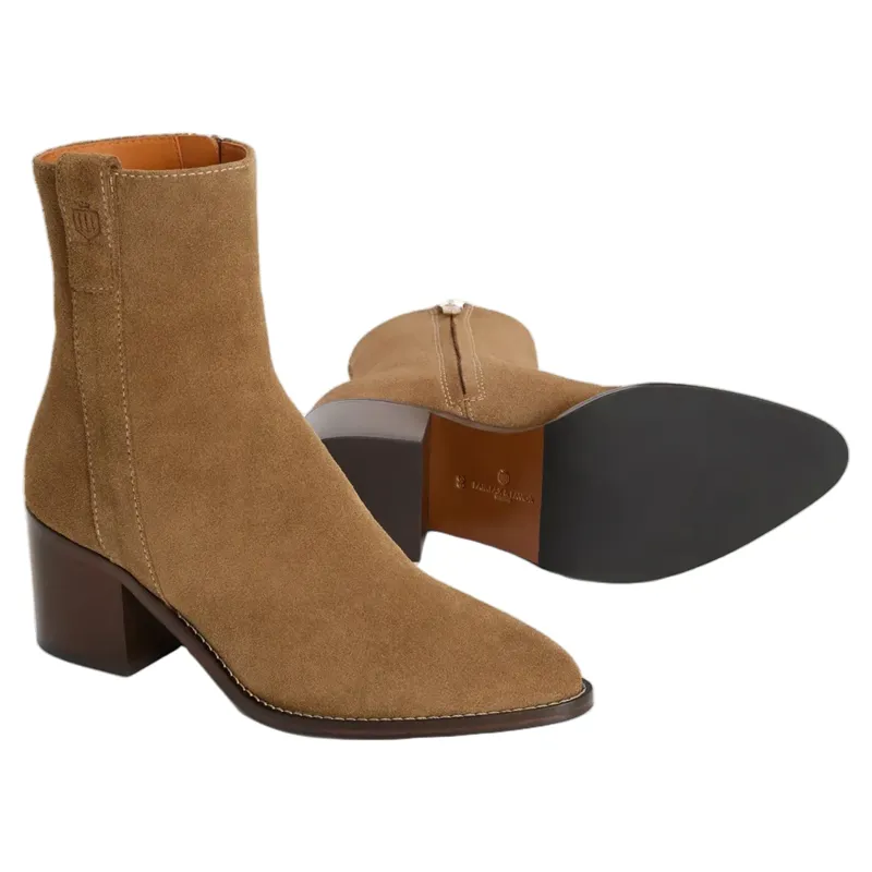 Fairfax and Favor Heeled Ludlow Ankle Boot Tan Suede-4