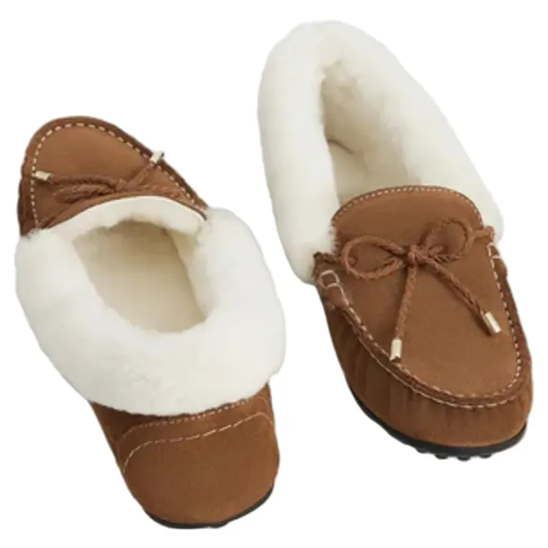 Fairfax and Favor Henley Shearling Lined Slipper Tan Suede-2