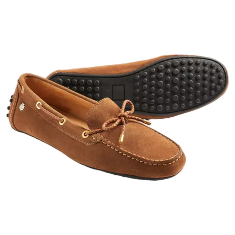 Fairfax and Favor Henley Suede Driver Tan-1