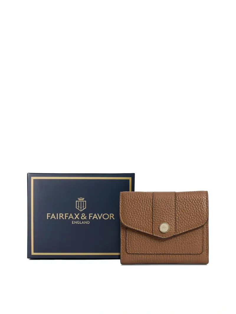 Fairfax and Favor Langford Button Purse Leather in Tan-3