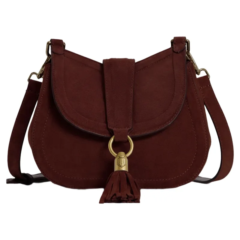 Fairfax and Favor Langham Messenger Bag in Port Suede