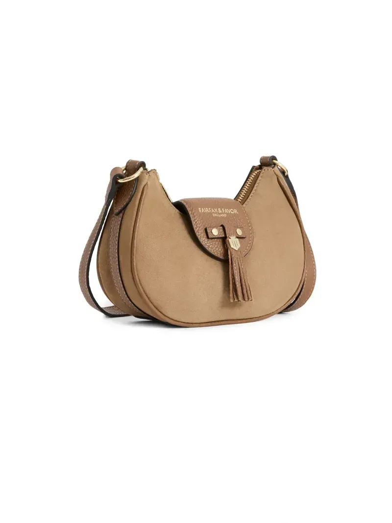 Fairfax and Favor Micro Mini Windsor Cross Body Suede in Tan-1