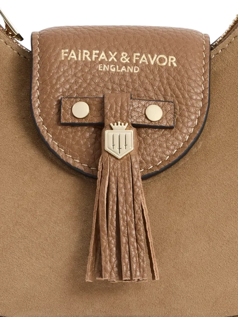Fairfax and Favor Micro Mini Windsor Cross Body Suede in Tan-4