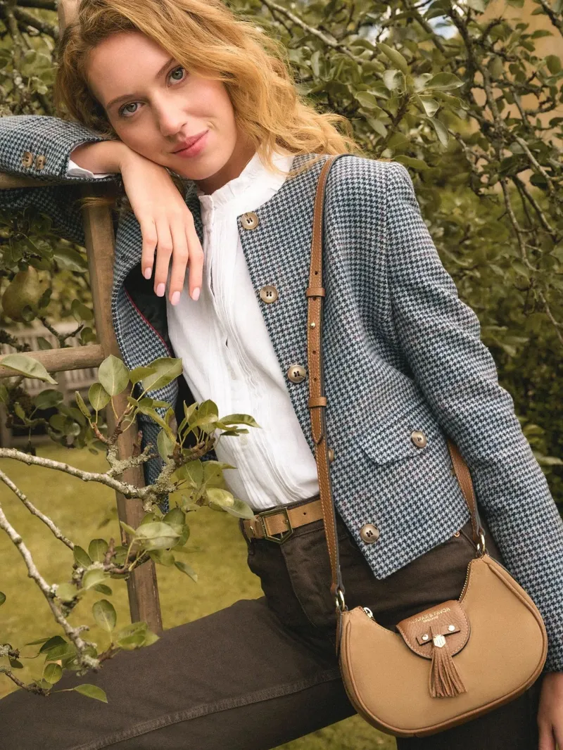 Fairfax and Favor Micro Mini Windsor Cross Body Suede in Tan-6