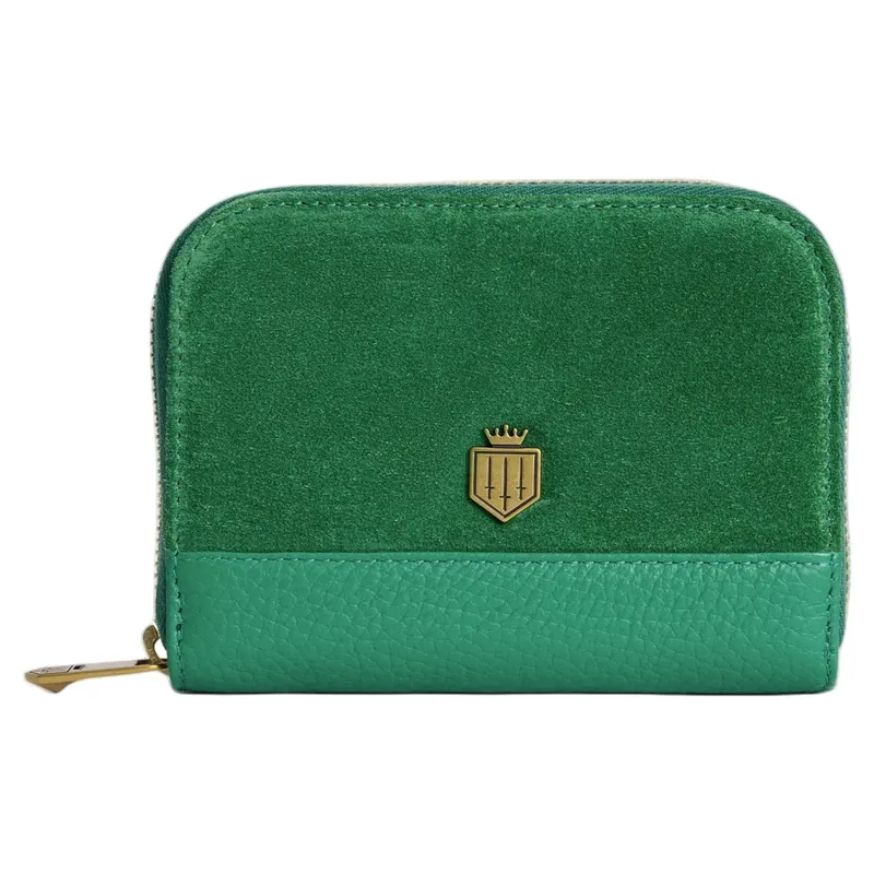 Fairfax and Favor Mini Salisbury Purse Clover Green Suede