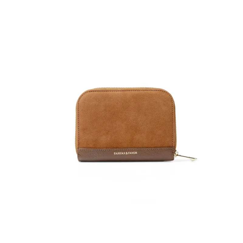 Fairfax and Favor Mini Salisbury Purse  Tan Suede-1