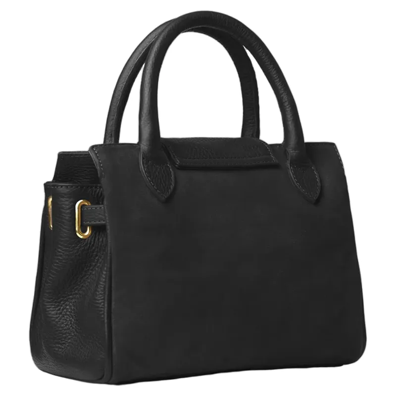 Fairfax and Favor Mini Windsor Handbag Black Suede-5
