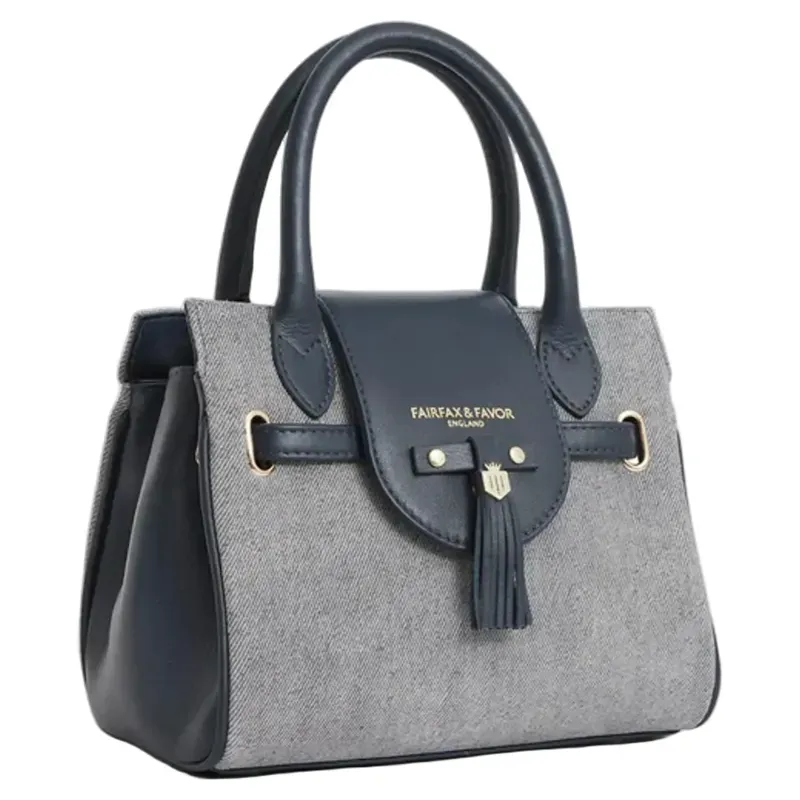 Fairfax and Favor Mini Windsor Handbag Denim Suede