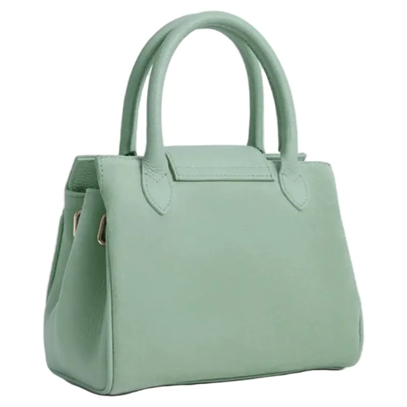 Fairfax and Favor Mini Windsor Handbag Mint Suede-3