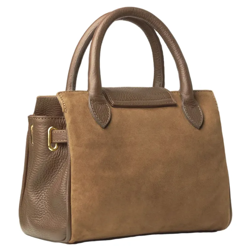 Fairfax and Favor Mini Windsor Handbag Tan Suede-4