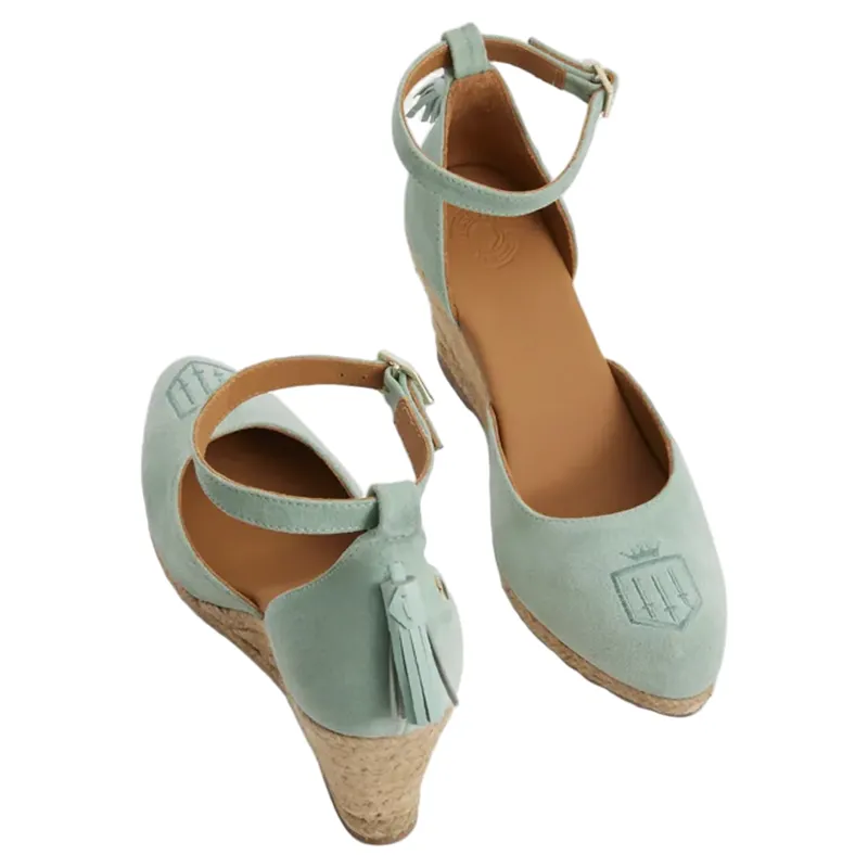 Fairfax and Favor Monaco Wedge Mint Suede-2