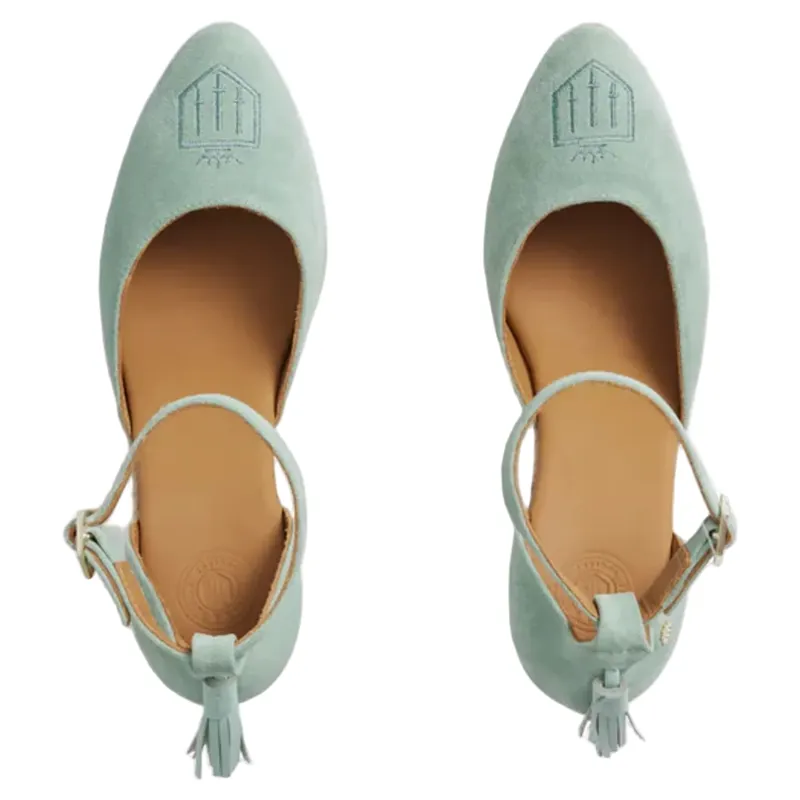 Fairfax and Favor Monaco Wedge Mint Suede-3