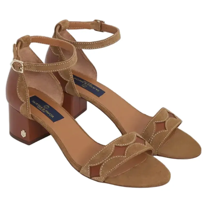 Fairfax and Favor Ohio Mid Heel Tan Suede