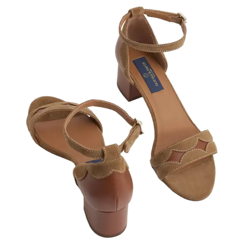 Fairfax and Favor Ohio Mid Heel Tan Suede-3