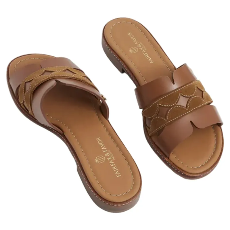 Fairfax and Favor Ohio Sandal Tan Suede-3