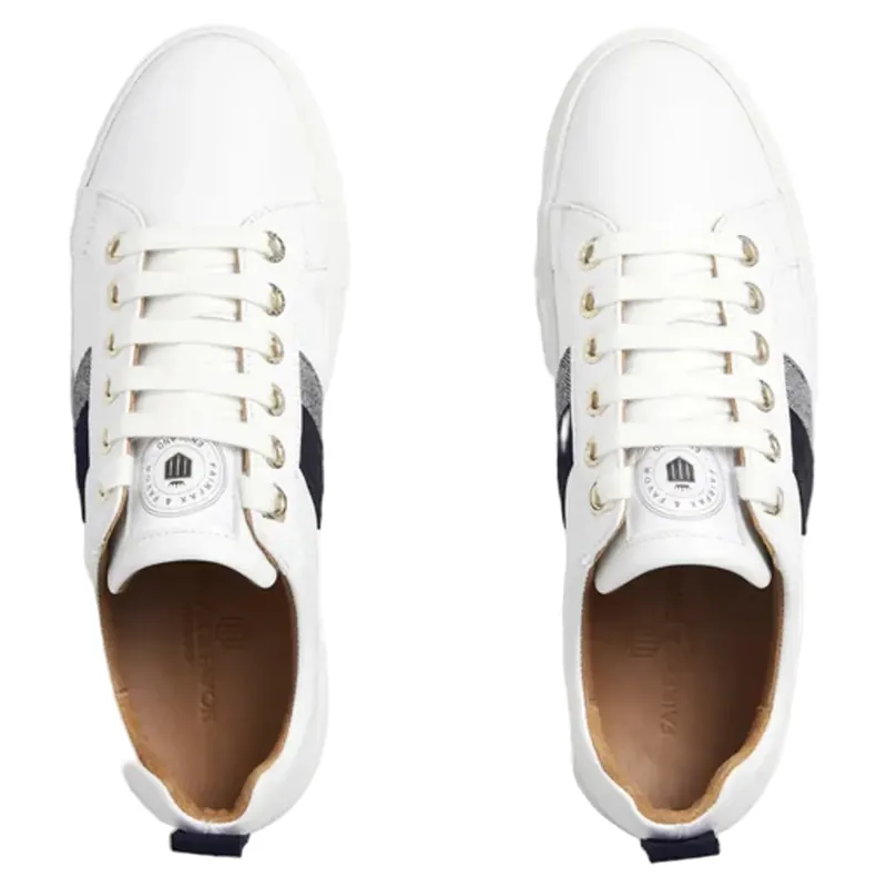 Fairfax and Favor Alexandra Platform Trainer Leather in Navy/Denim-5