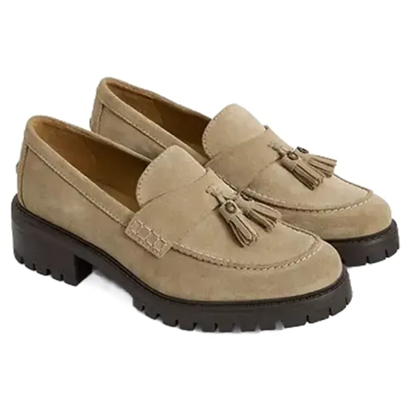 Fairfax and Favor Putney Loafer Suede in Fawn