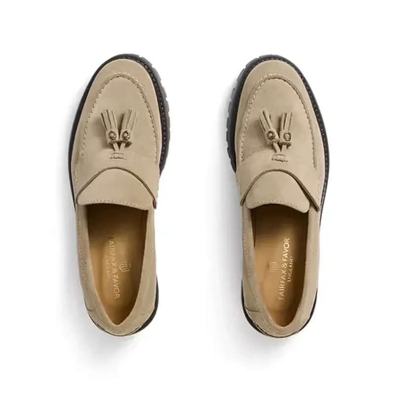 Fairfax and Favor Putney Loafer Suede in Fawn-5
