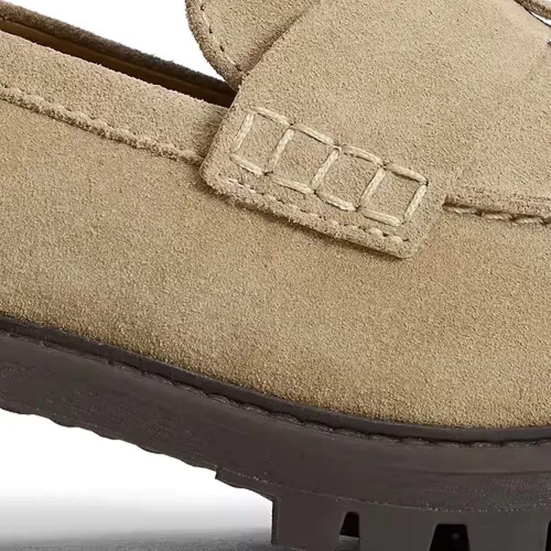 Fairfax and Favor Putney Loafer Suede in Fawn-8