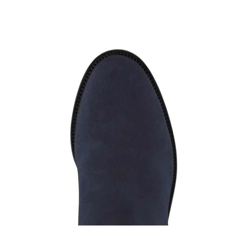 Fairfax and Favor Regina Flat Boots Navy Suede-5