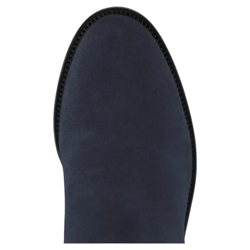 Fairfax and Favor Regina Flat Boots Navy Suede-5