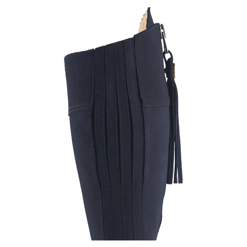 Fairfax and Favor Regina Heeled Boots Navy Suede-3