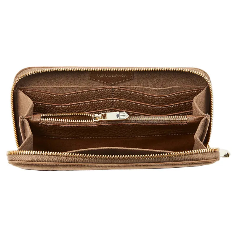 Fairfax and Favor Salisbury Purse Tan Suede-2