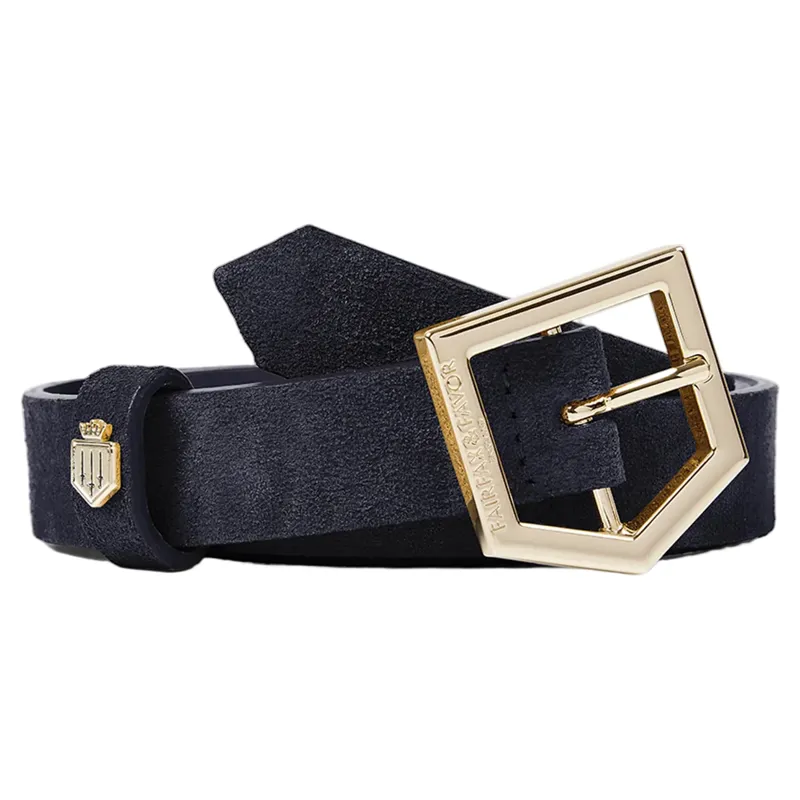 Fairfax and Favor Sennowe Belt Navy Suede-1