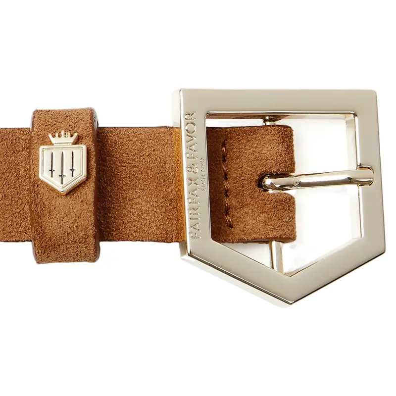 Fairfax and Favor Sennowe Suede Belt in Tan-2