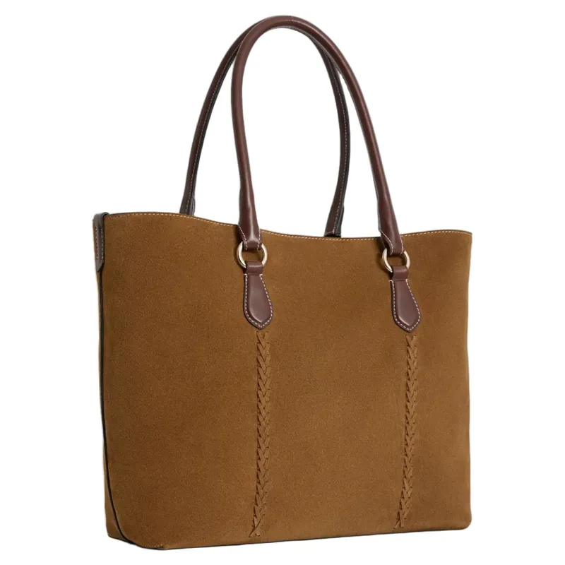 Fairfax and Favor Seville Tote Tan Suede-1